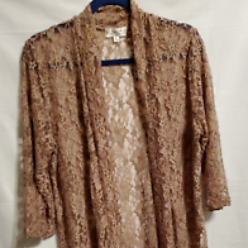 Shannon Ford New York Womens Open Topper-XL-Brown-NWOT-Nylon Blend (WC13)